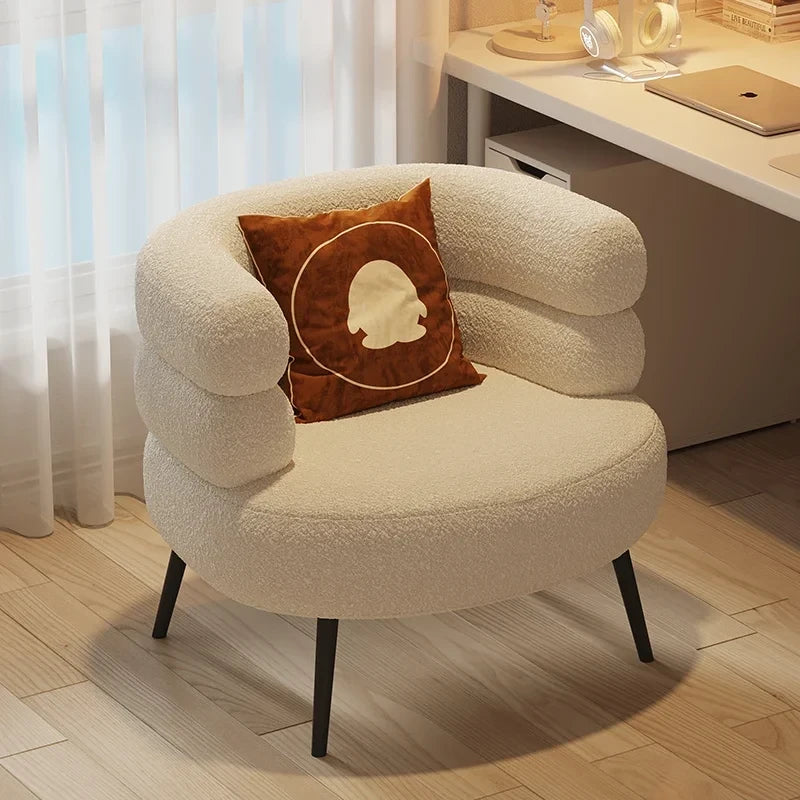 Lamb Wool Lazy Living Room Chair