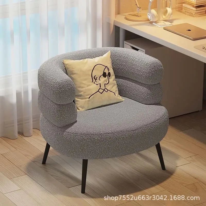 Lamb Wool Lazy Living Room Chair