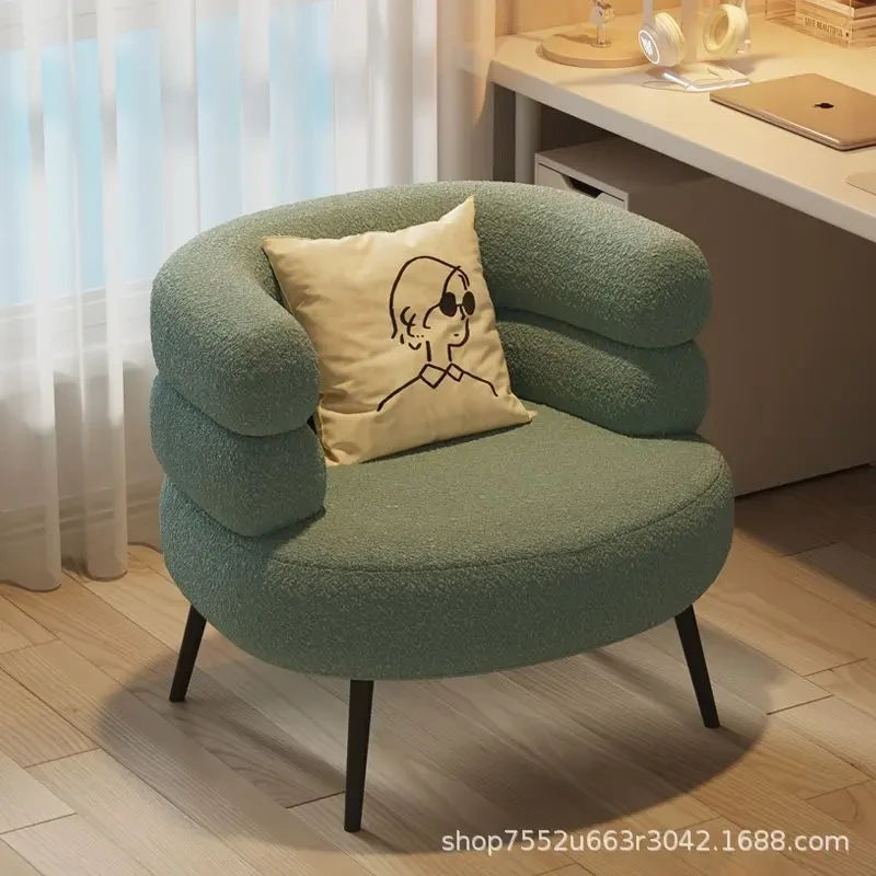 Lamb Wool Lazy Living Room Chair