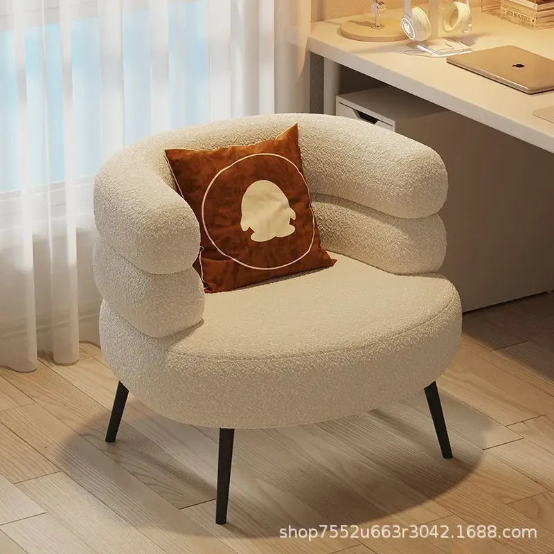 Lamb Wool Lazy Living Room Chair