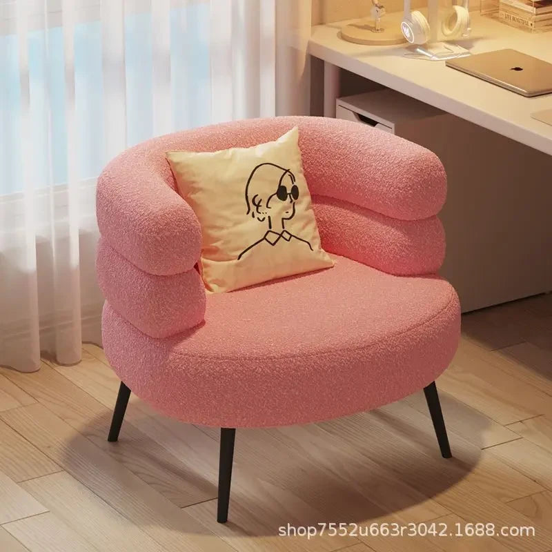 Lamb Wool Lazy Living Room Chair