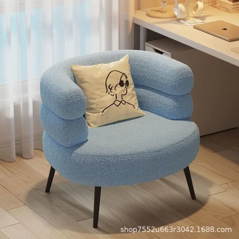 Lamb Wool Lazy Living Room Chair