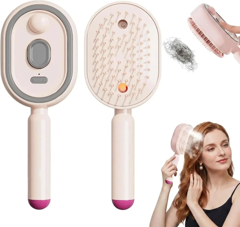 Rechargeable Electric Steam Hair Straightener Brush