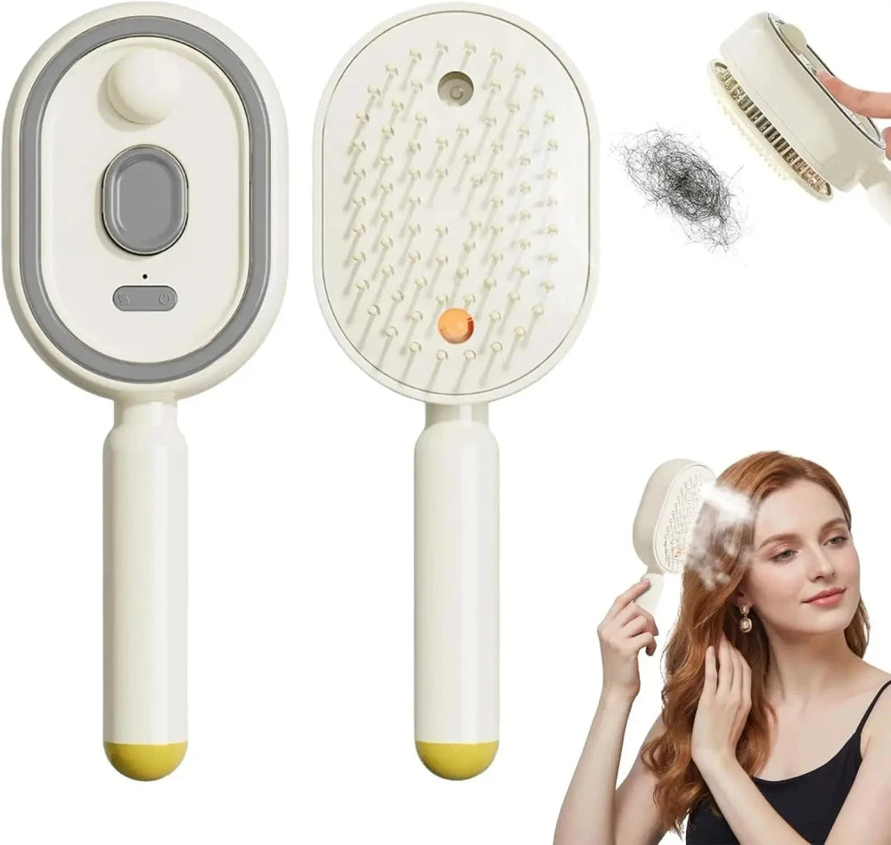 Rechargeable Electric Steam Hair Straightener Brush