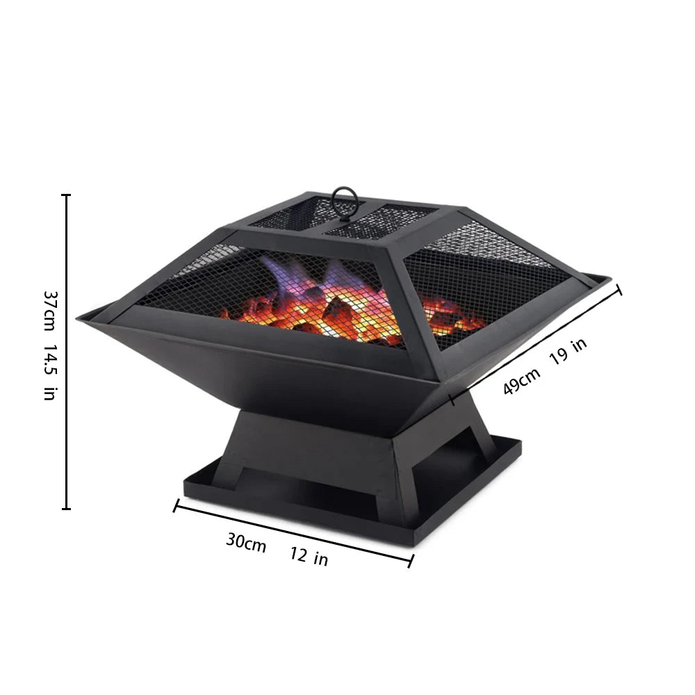 Modern Square Outdoor Fire Pit
