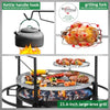 Outdoor Wood Burning Fire Pit with Swivel Cooking Grate