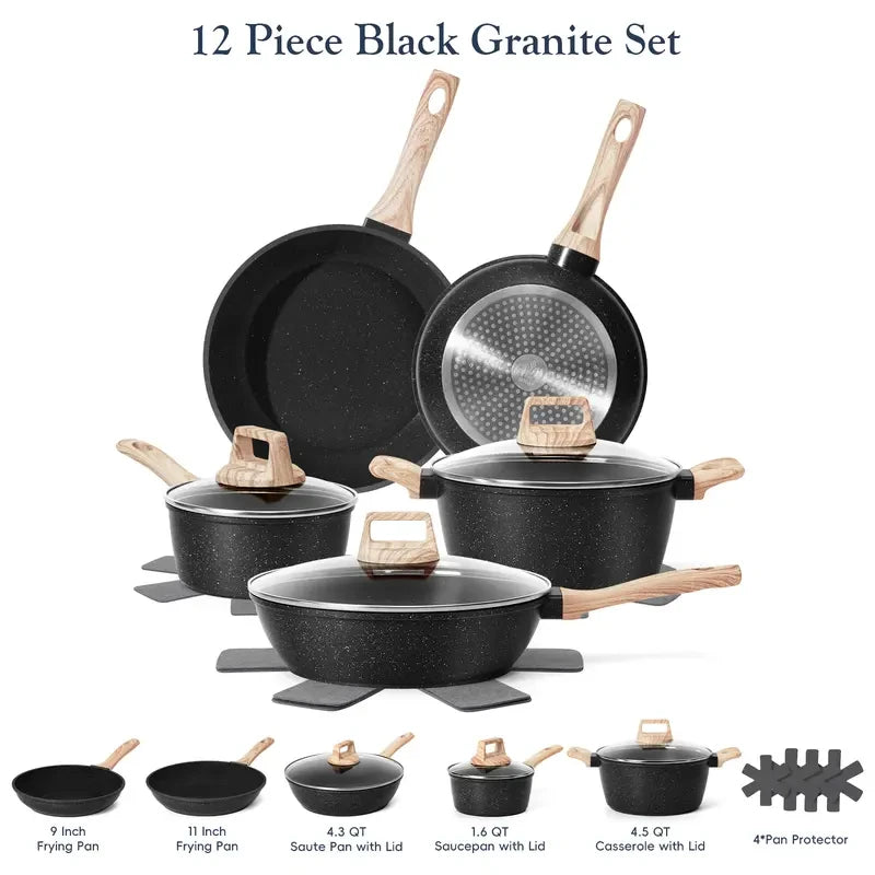 Non Stick Granite Cookware Set