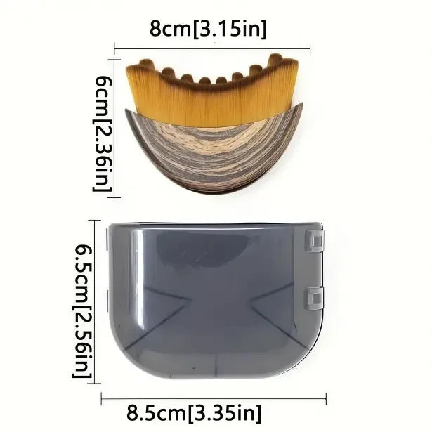 Solid Wooden Face Contour Dry Brush