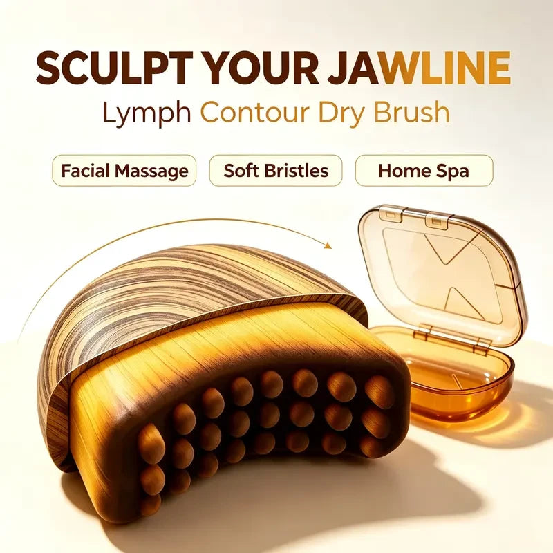 Solid Wooden Face Contour Dry Brush