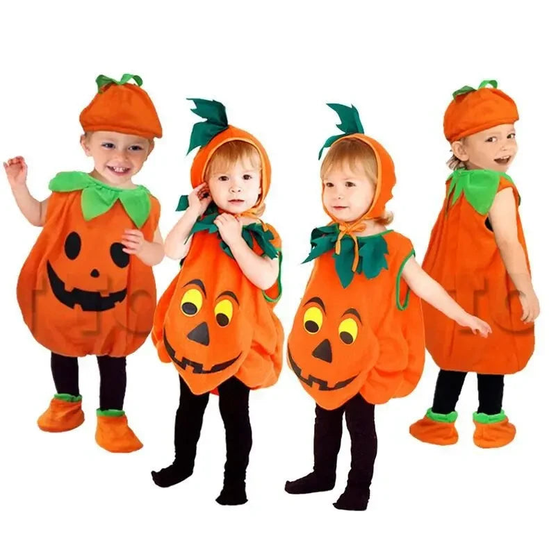 Kids Pumpkin Costume with Hat