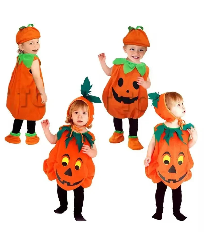 Kids Pumpkin Costume with Hat