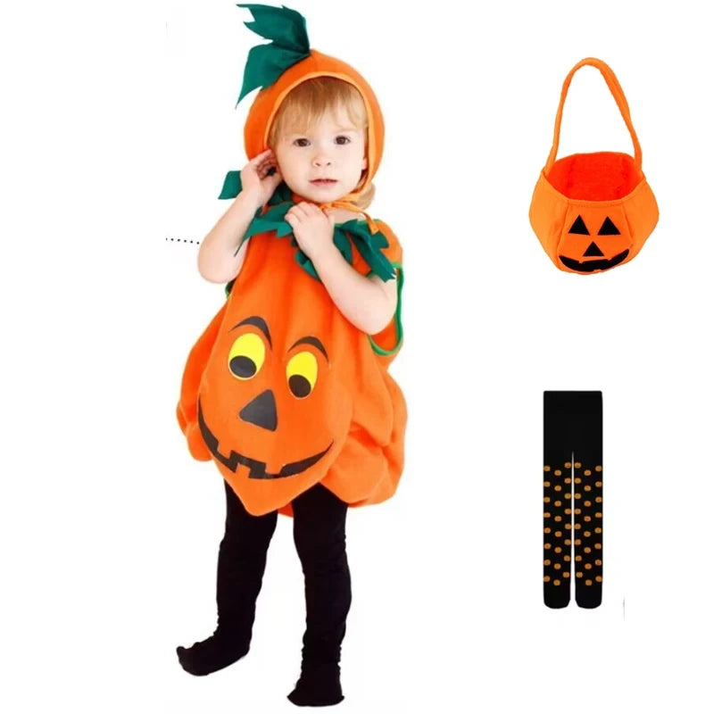 Kids Pumpkin Costume with Hat