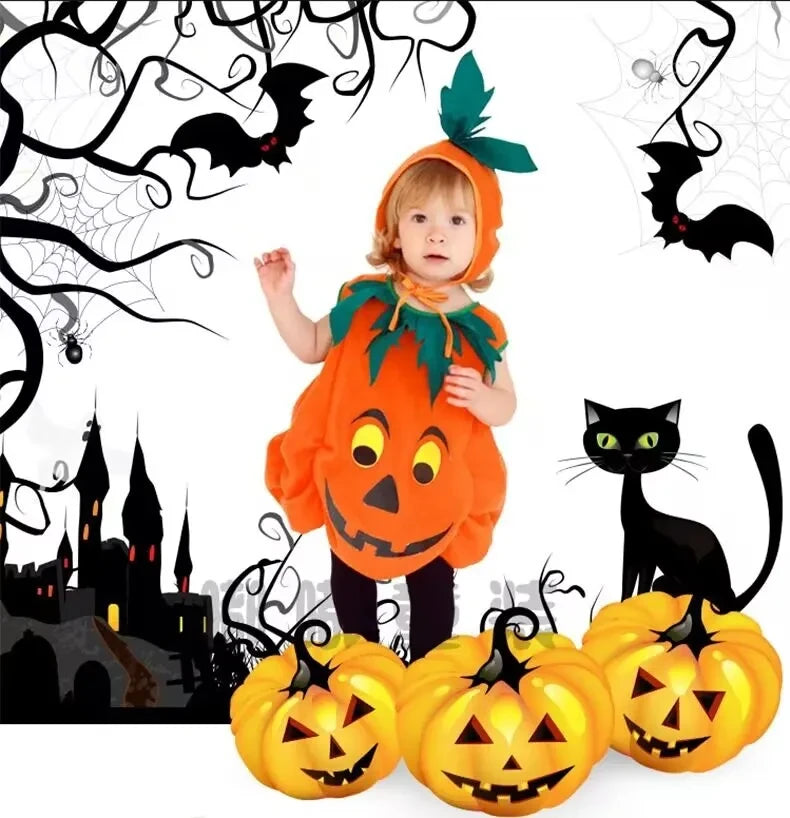 Kids Pumpkin Costume with Hat