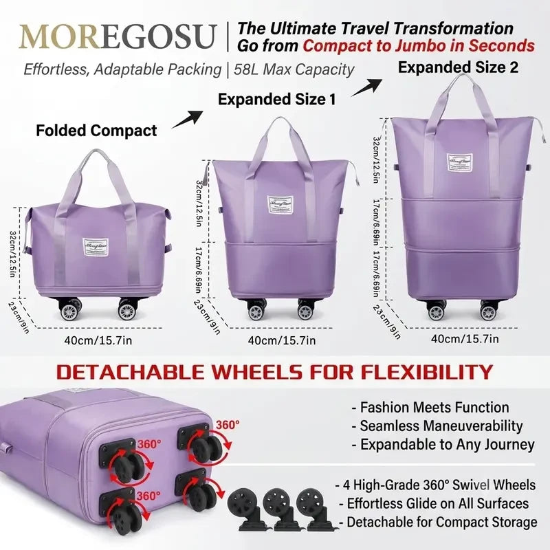 Expandable Rolling Duffle Bag
