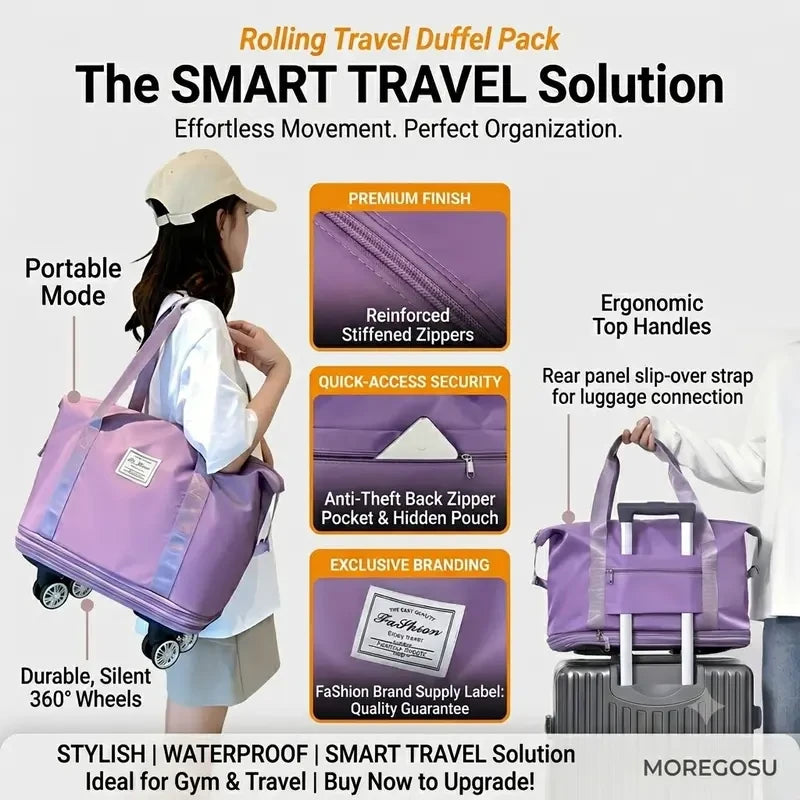 Expandable Rolling Duffle Bag