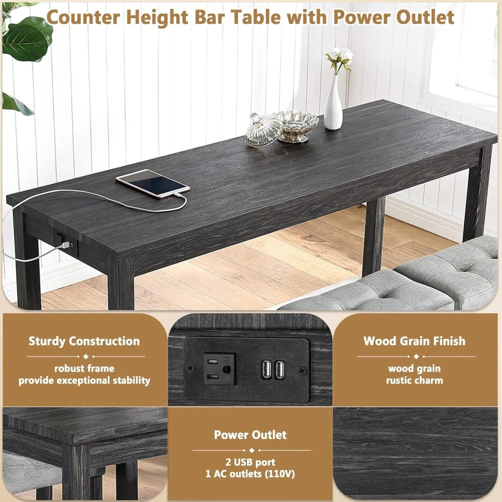 Industrial Counter Height Dining Set