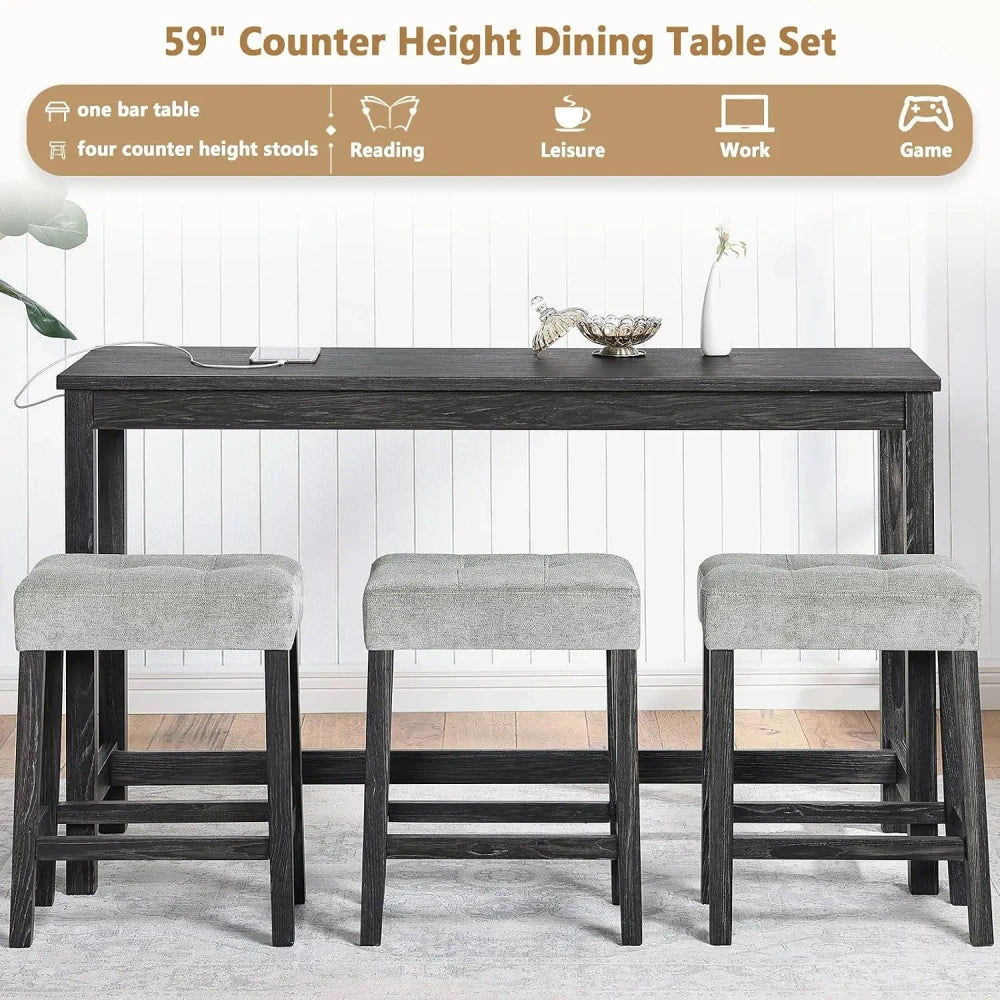 Industrial Counter Height Dining Set